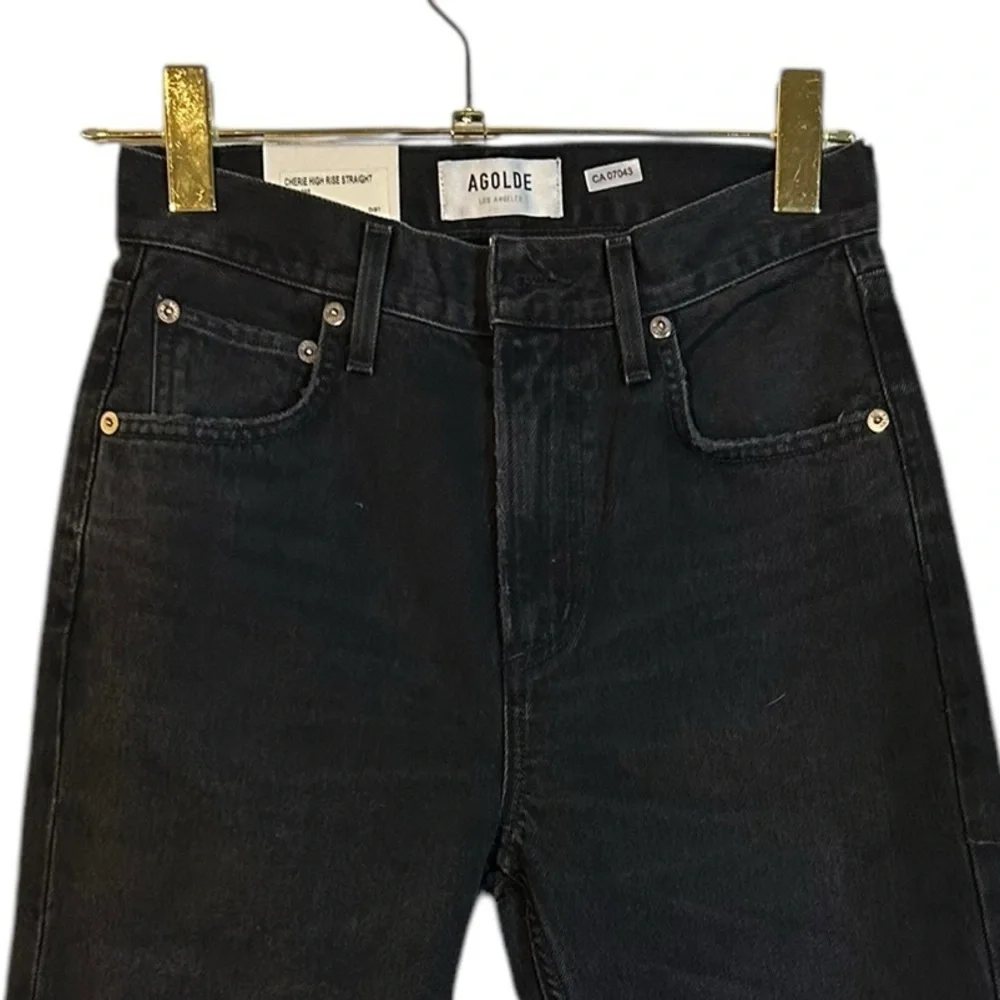 AGOLDE NWT Cherie High Rise Straight Jeans In Distortion Sz 24